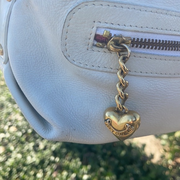 Vintage Juicy Couture Y2K White Leather Mini bag Cube barrel bag BARBIE - Picture 12 of 17